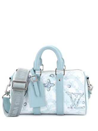 Louis Vuitton Keepall Bandouliere Bag Limited Edition Aquagarden Monogram Canvas 25 crossbody bag - Blu