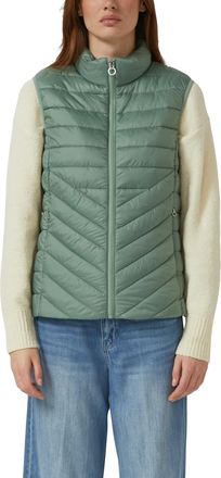 s.Oliver Steppweste S.OLIVER, Damen, Gr. 34, sage gr&uuml;n, Steppware, Obermaterial: 100% Polyester, regular fit taillenbedeckt, Rundhals, Westen Steppweste, mit S
