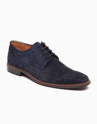 base Mens Base London Eton Lace Up Leather Mens Navy Lace-Up Shoes - Size: 10