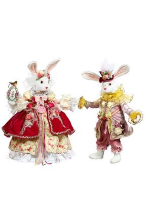 Mark Roberts Mr & Mrs Cotton Tail Rabbit, Set of 2, Mediume in Light Yellow at Nordstrom