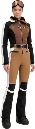 Fusalp Jorket Ski Suit - Dames - Skipakken - Bruin - S - Leer - Fitness