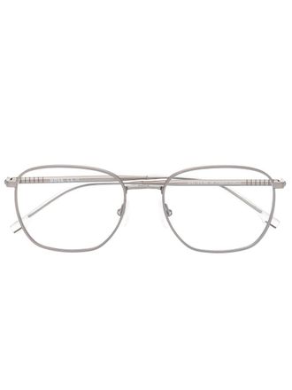BOSS metallic-frame design glasses - men - Metal (Other)/Acetate - 55 - Grey