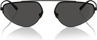 Ferrari 58mm Irregular Sunglasses in Matte Black /Grey at Nordstrom