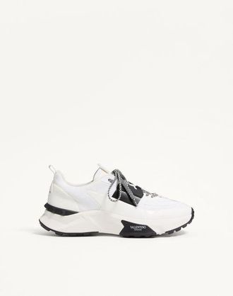 Valentino Garavani True Act Low Top Trainer In Mesh And Rubberised Fabric