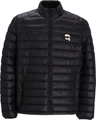 Karl Lagerfeld Giacca trapuntata con logo - Nero