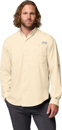 Columbia Mens PFG Tamiami II Long Sleeve Shirt, Lemon Wash, XL
