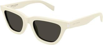 Saint Laurent SL 462 Sulpice Zonnebril - unisex - Zonnebrillen - Wit - 53 MM - Nylon - Accessoires