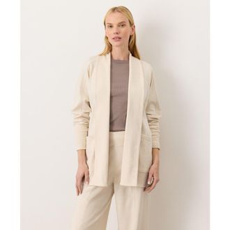 Pact Organic Cotton Airplane Wrap Cardigan in Cream Heather at Nordstrom, Size Xx-Large