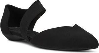 Anne Klein Oksanna Pointed Toe Flat in Black Stretch at Nordstrom, Size 6.5