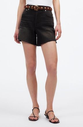 Madewell The Perfect Vintage High Waist Mid Length Denim Shorts in Catalani Wash at Nordstrom, Size 24