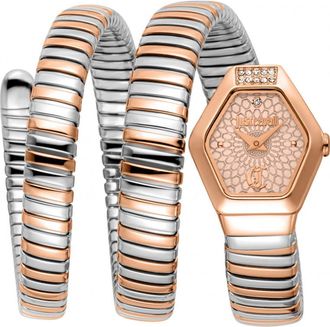 Just Cavalli Womens JC1L395M0065 Ladies Signature Snake Romina Watch - Rose Gold