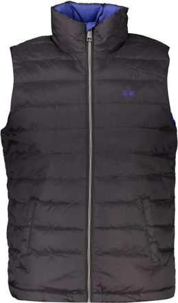 La Martina Stijlvolle Mouwloze Urban Chic Vest - Heren - Bodywarmers - Zwart - M - Leer - Jassen
