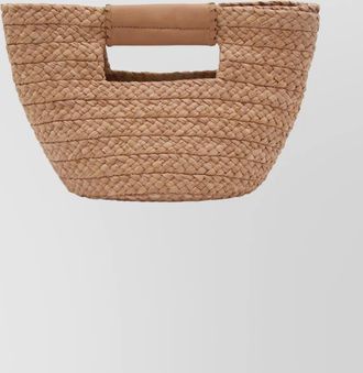 Helen Kaminski braided tote bag metal accents