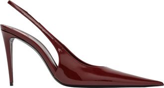 Saint Laurent Schoenen, Dames, Rood, 40 EU, Guermantes 95Mm Slingback Pumps