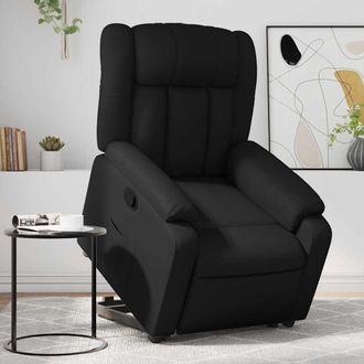 vidaXL Vidaxl - Sill&oacute;n Reclinable Elevable Cuero Artificial Negro