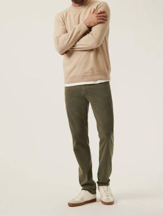 34 Heritage Courage Straight Leg Twill Pant In Dark Olive