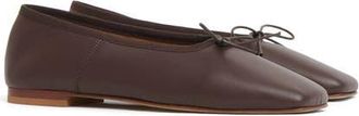 Mansur Gavriel Square Toe Ballerina Flat in Chocolate at Nordstrom, Size 11Us
