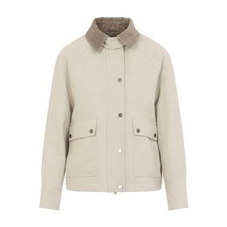 Brunello Cucinelli Dames, Jassen, Beige, Maat: XS Katoen