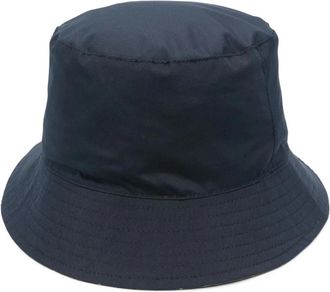 Barbour Hutton Reversible Bucket Hat - Heren - Hoeden - Blauw - L - Polyester - Accessoires
