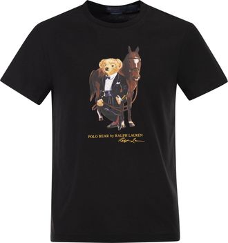 Polo Ralph Lauren Camiseta con estampado de osito Polo en estilo equitaci&oacute;n de Polo Ralph Lauren
