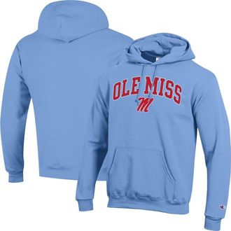 Champion Mens Champion Light Blue Ole Miss Rebels Arched Logo Fleece Pullover Hoodie at Nordstrom, Size Xx-Large