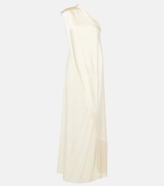 Taller Marmo Berenson caped cr&ecirc;pe cady gown