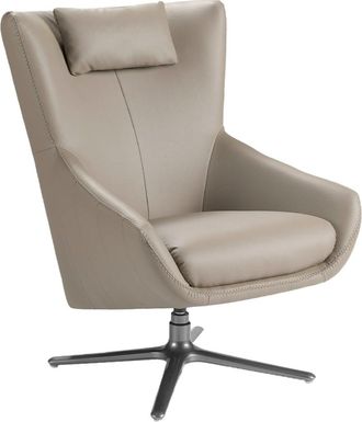 Angel Cerdá Sillón giratorio de piel con cojín