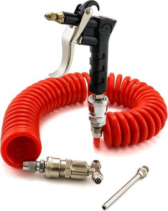 OEM Pistola De Aire Comprimido De 6 M - Manguera Espiral Flexible Para Camiones, Coches Y Barcos - Alcance Extendido Para Zonas De Dif&iacute;cil Acceso