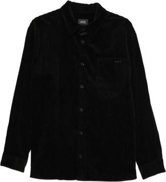 A.P.C. Corduroy Overshirt - Heren - Zomerjassen - Zwart - XL - Katoen - Jassen