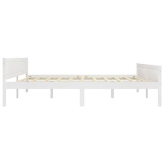 Berkfield Home Modern Bed Frame Solid Pinewood White 200x200 cm