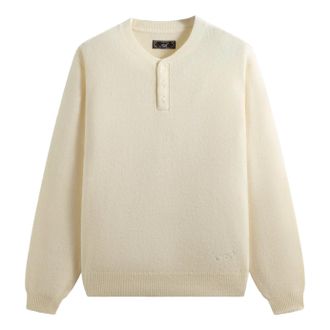Kith Boucle Harmon Henley Sweater Sandrift KHM034504-104