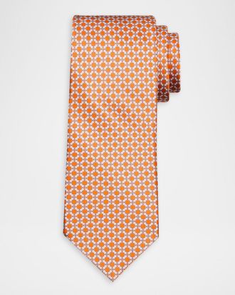 Stefano Ricci Men & apos;s Geometric Square Silk Tie