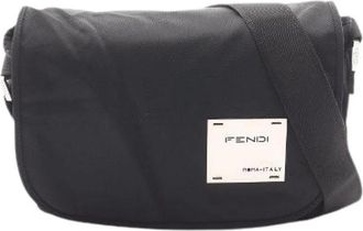 Fendi Pre-owned Nylon Shoulder Bag - Heren - Vintage Schoudertas - Zwart - ONE Size - Nylon - Vintage