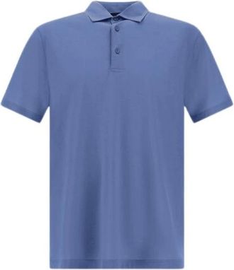 Herno Jersey Cr&ecirc;pe Polo Shirt - Heren - Polos - Blauw - L - Katoen - Tops