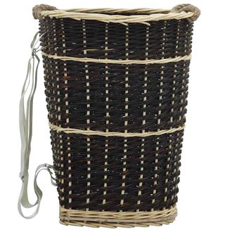 vidaXL Vidaxl - Cesto Para Le&ntilde;a Con Correas Transporte Sauce Natural 50x44x58cm