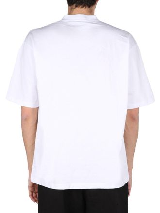 Pharmacy Industry Logo Print Cotton T-Shirt - White