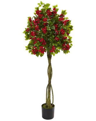 Nearly Natural 5Ft Bougainvillea Artificial Topiary Tree