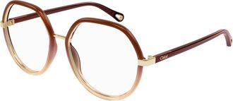 Chlo&eacute; Aviator Zonnebril - Dames - Brillen - Bruin - 51 MM - Accessoires