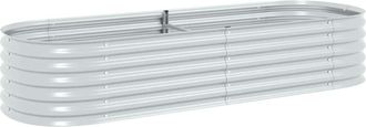 vidaXL Arriate De Acero Galvanizado Plateado 240x80x44 Cm Vidaxl