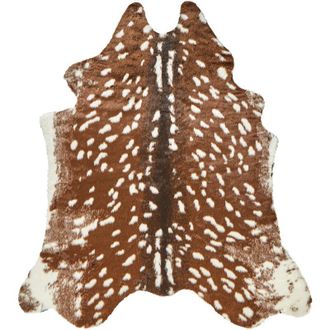 Beliani Beliani - Modern Faux Fur Area Rug Animal Print 130 x 170 cm Brown Knoll