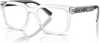 Dolce & Gabbana 50mm Square optical glasses in Transparent at Nordstrom