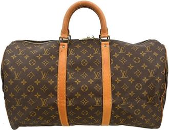 Louis Vuitton Pre-owned Weekend Bags, female, Brown, Size: ONE SIZE Pre-owned Keepall Travel Bag