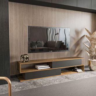 Decorotika Cortez Modern Tv Stand Tv Unit for Tvs up to 72 inch in Ecru