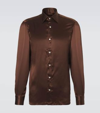 Rubinacci Silk satin shirt