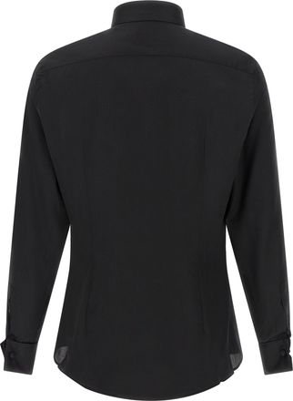 Pal Zileri Pleated Plastron Tuxedo Shirt - Black
