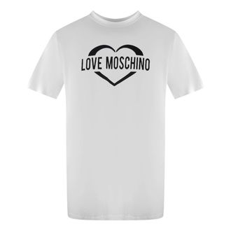 Love Moschino Dames/Dames Hart Logo T-Shirt (Wit)