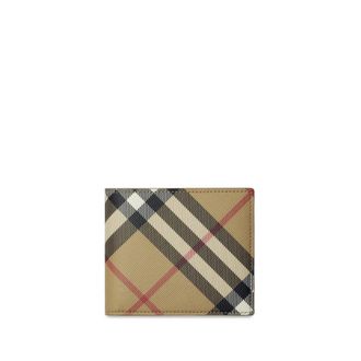 Burberry Wallets & Cardholders, male, Beige, Size: ONE SIZE Check Bi-Fold Wallet