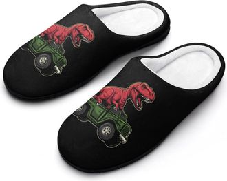 Generic Dinosaur Truck Mens Slippers Comfortable And Non-slip Cotton Slipper Shoe for House