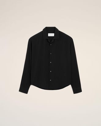 Ami Black Boxy Embroidered Ami Paris Shirt Black - 36 - for Men