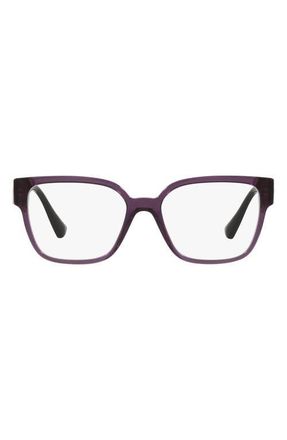 Versace 56mm Square Optical Glasses in Plum at Nordstrom